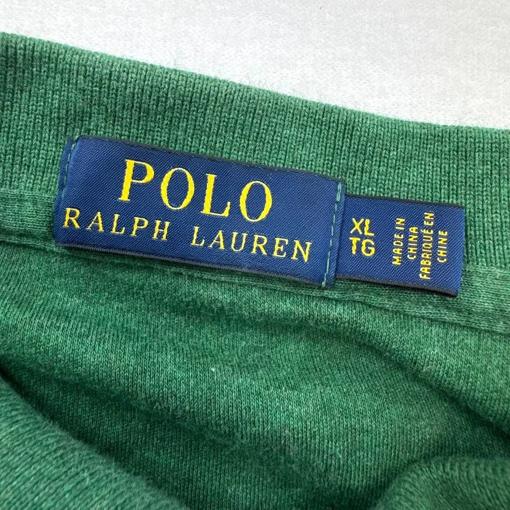 Polo Ralph Lauren Mens XL Green Short Sleeve Cotton Pony Logo Polo Shirt